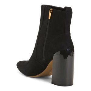 VINCE CAMUTO Suede Enverna Ankle Booties - Black - 5